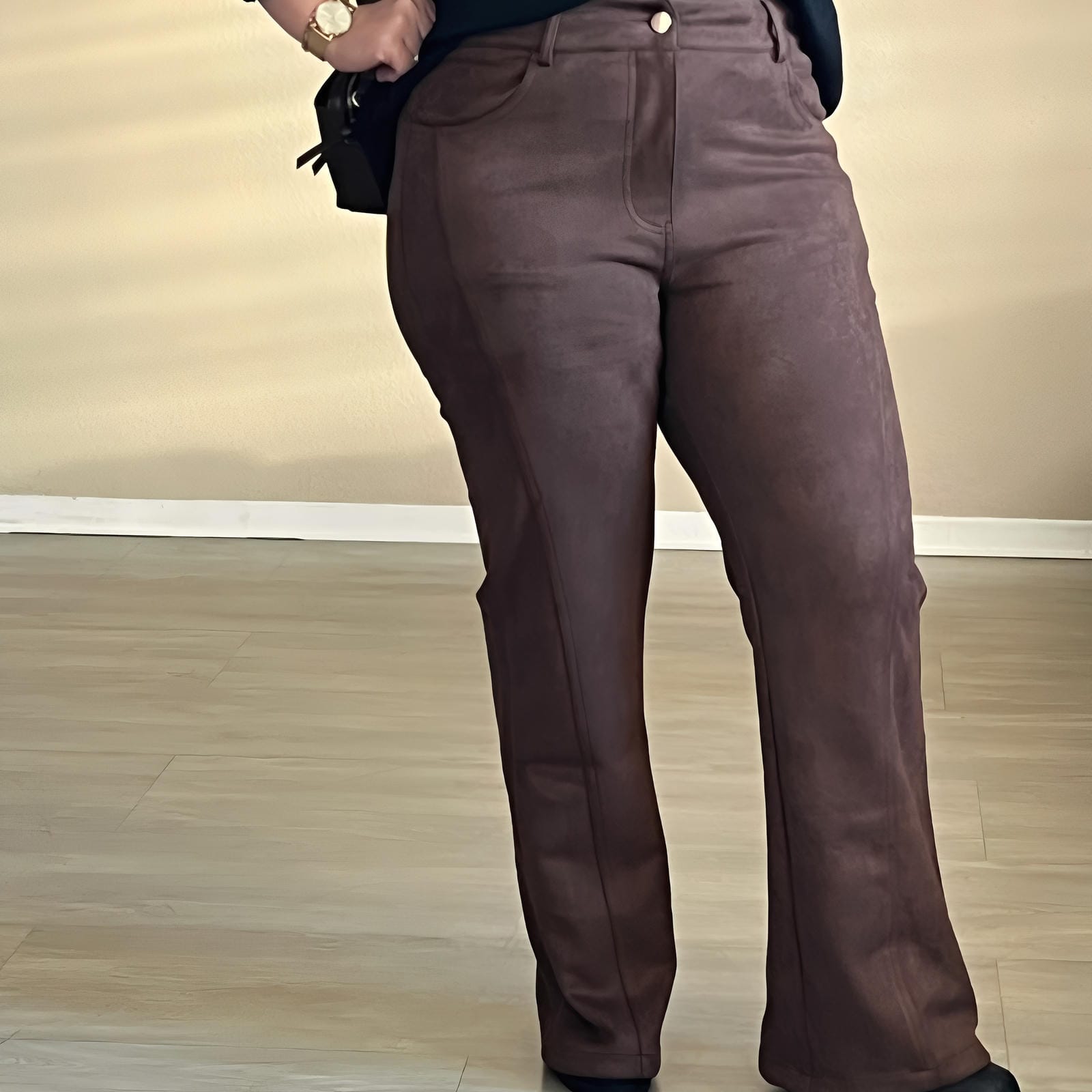 Pantalon en Daim Élégant