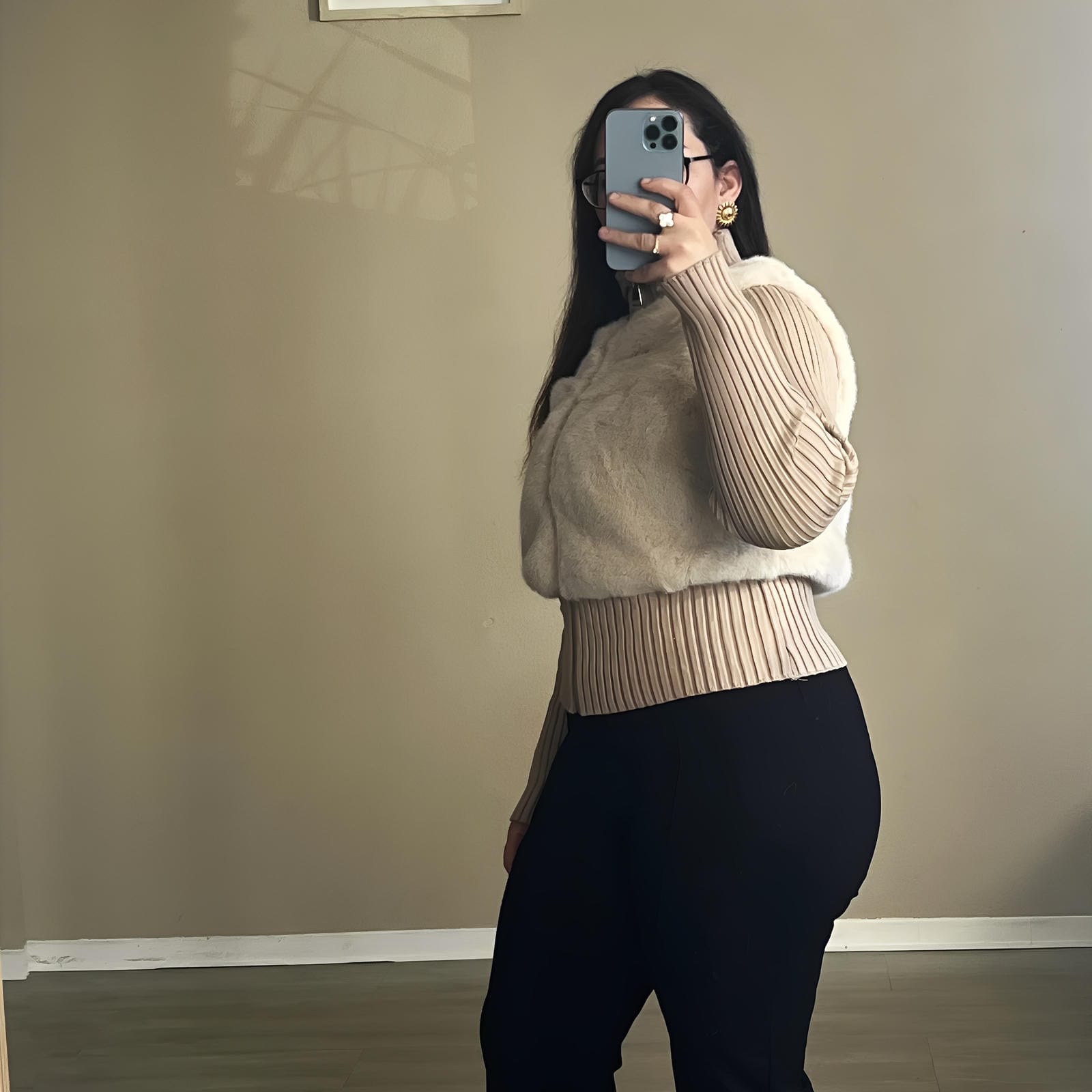 Gilet zippé en fausse fourrure