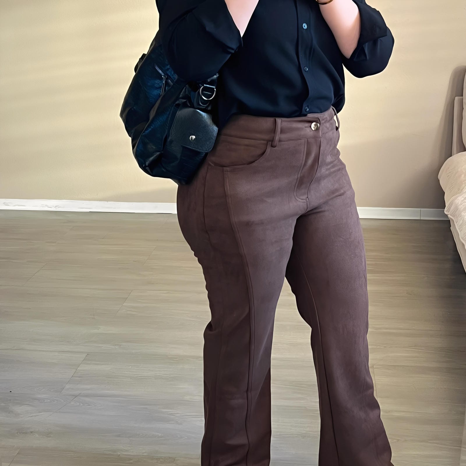 Pantalon en Daim Élégant