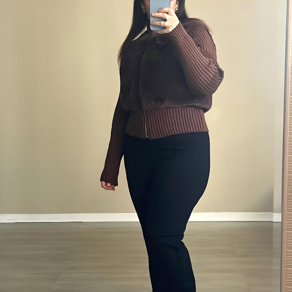 Gilet zippé en fausse fourrure