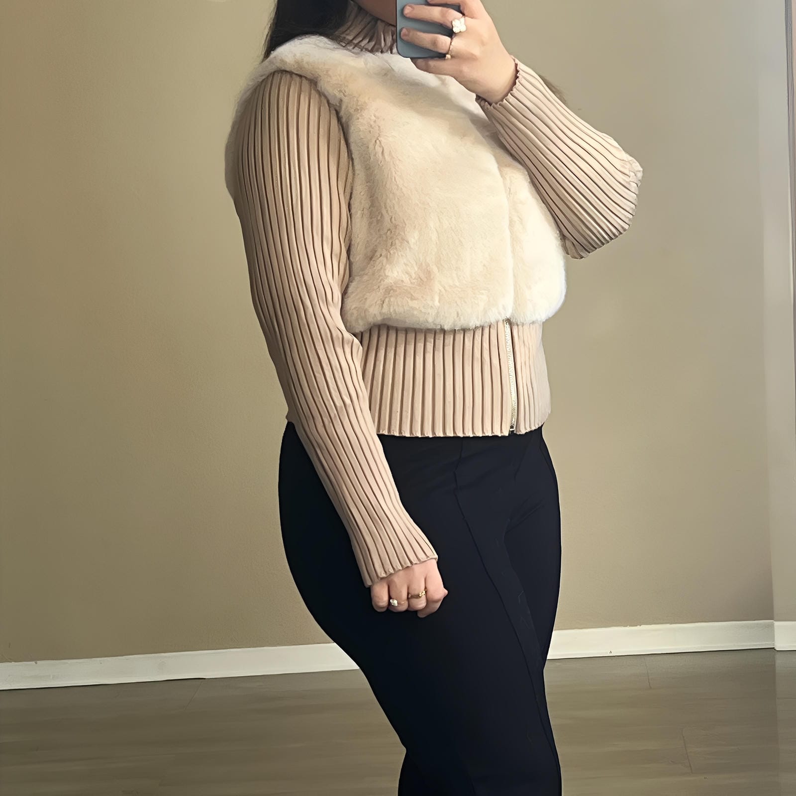 Gilet zippé en fausse fourrure