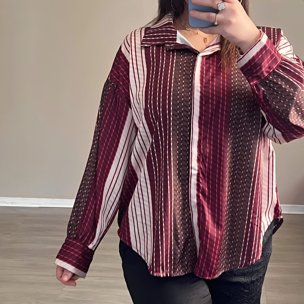 Chemise en satin imprimée