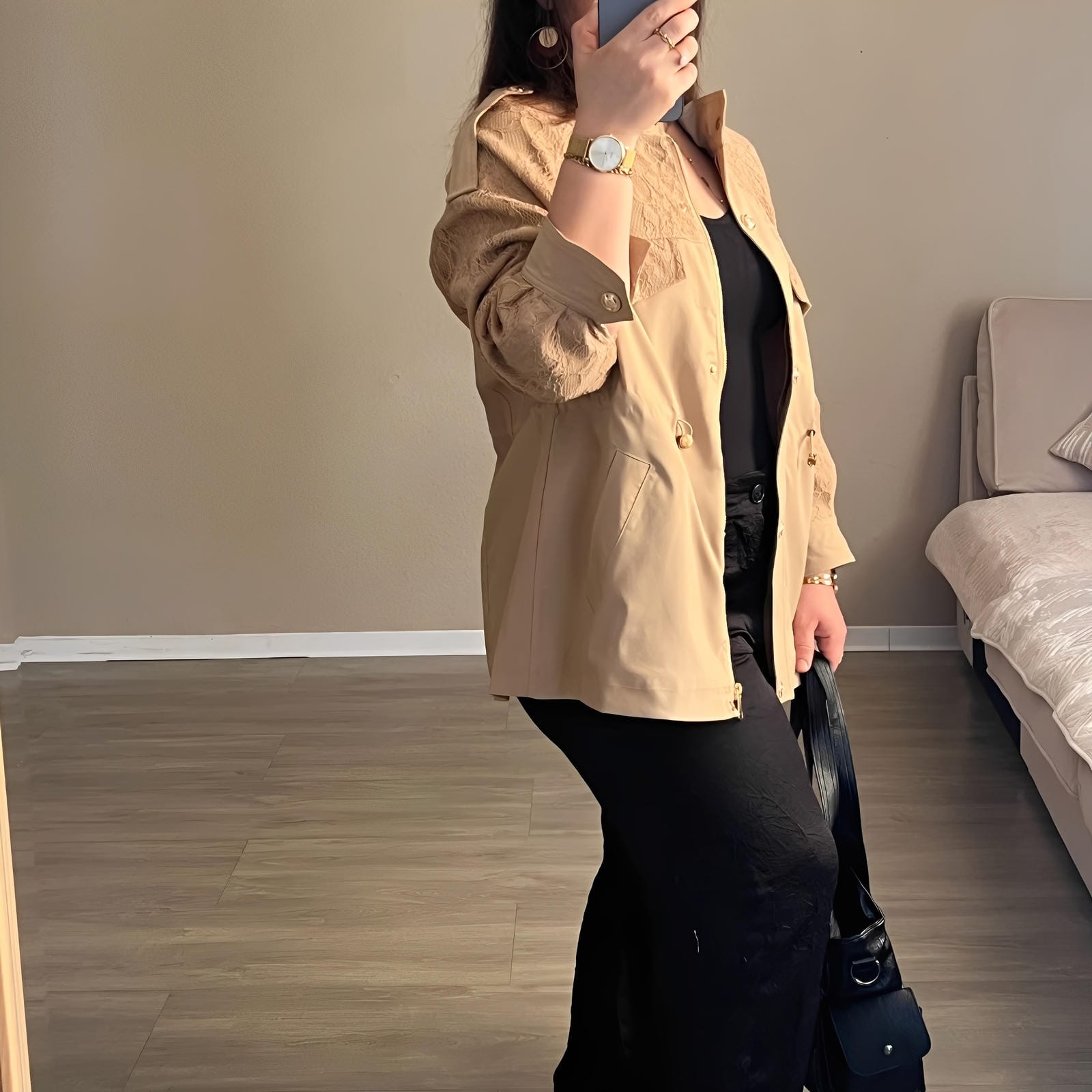 Veste Mitre Élégance – Caramel