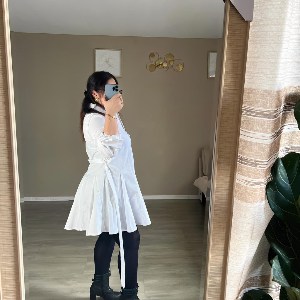 Robe chemise ceinturée