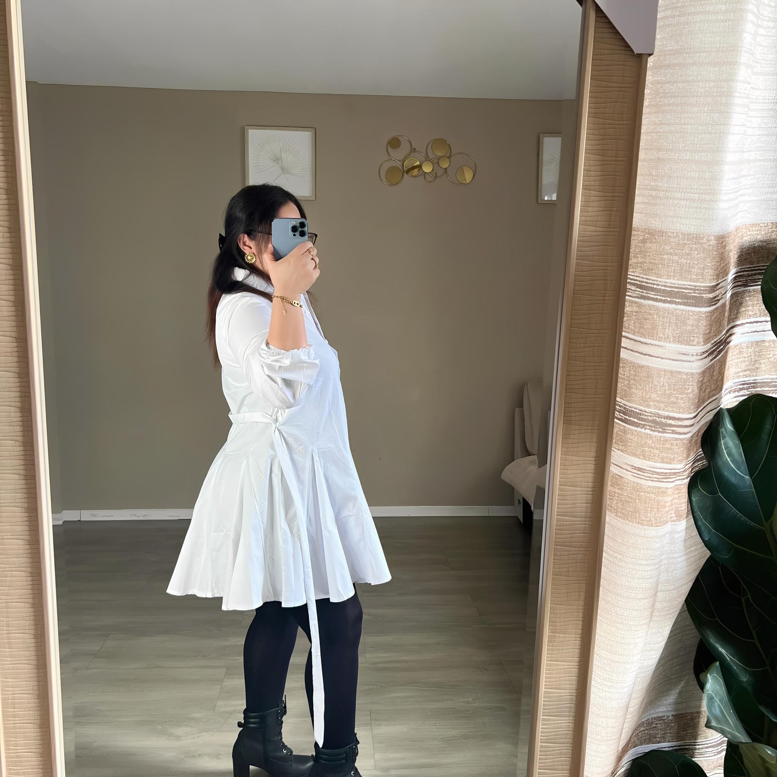 Robe chemise ceinturée