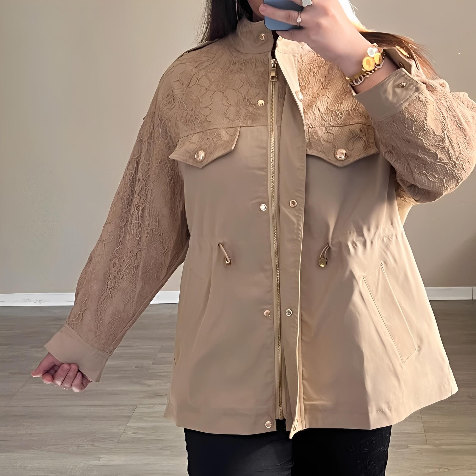 Veste Mitre Élégance – Caramel