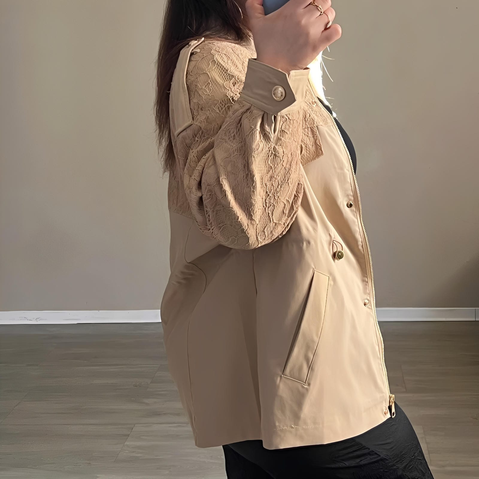 Veste Mitre Élégance – Caramel