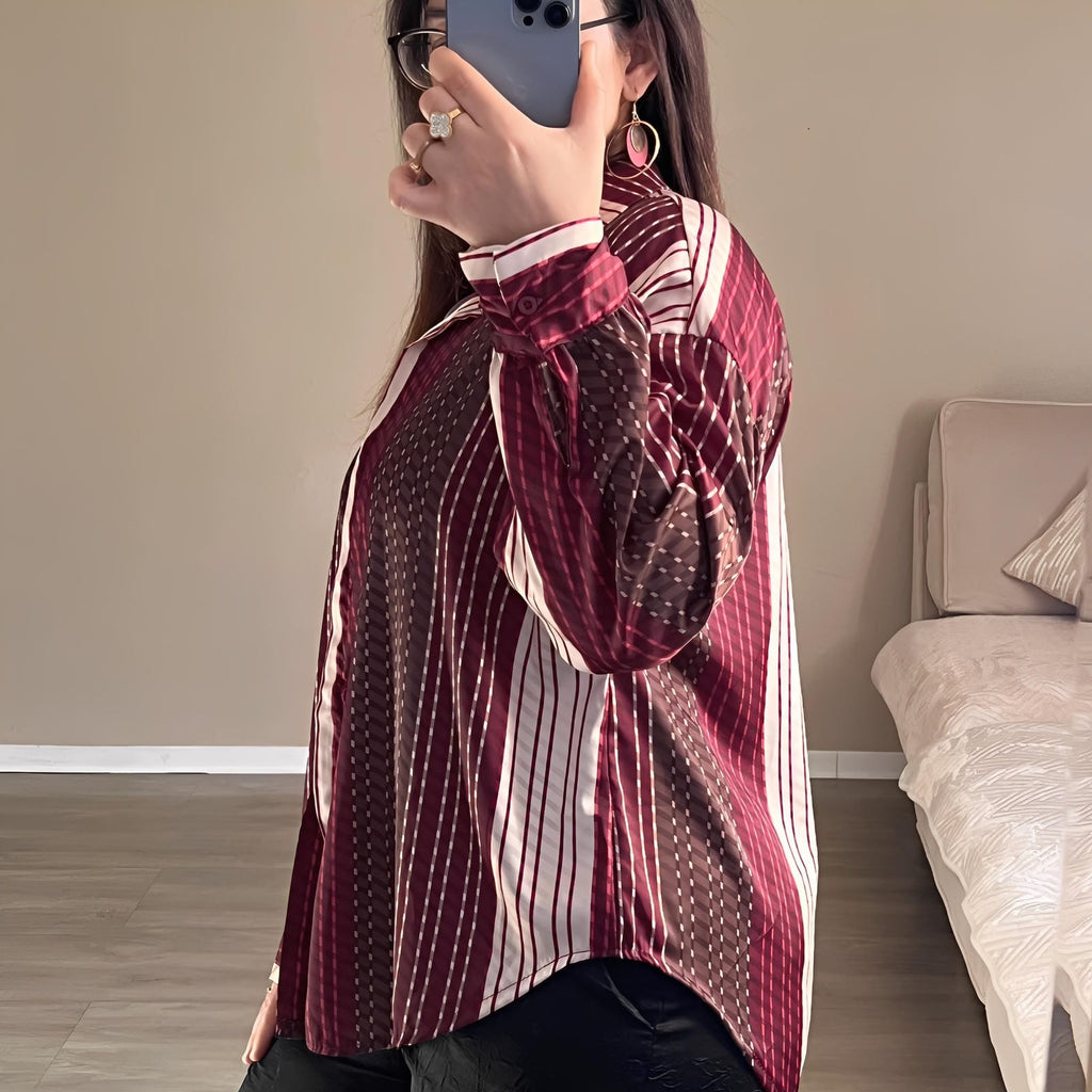 Chemise en satin imprimée