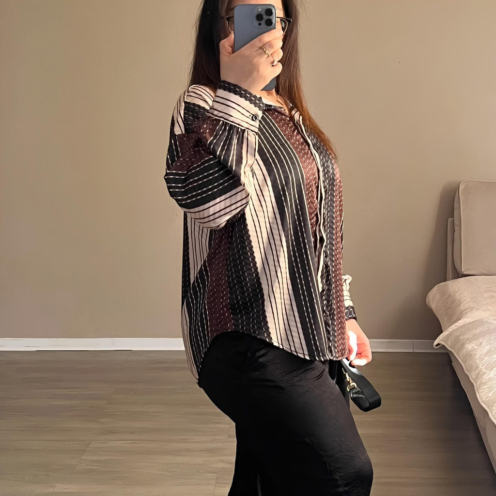 Chemise en satin imprimée